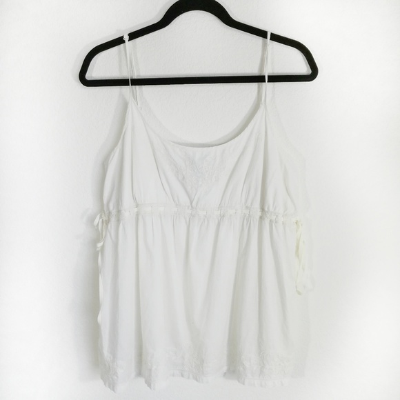 Lucky Brand Tops - Lucky Brand Boho Style Embroidered White Tank